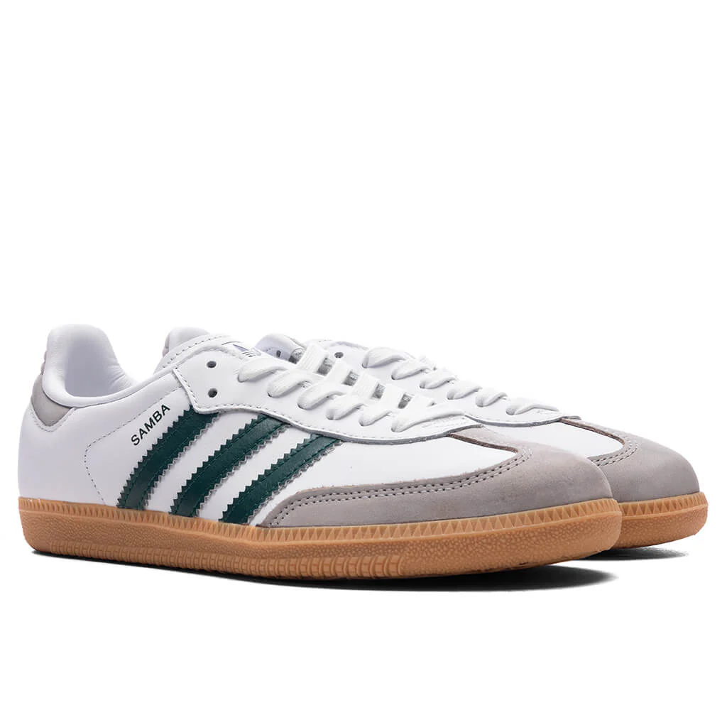 Women's Samba OG - Cloud White/Core Green/Grey Two - Image 2