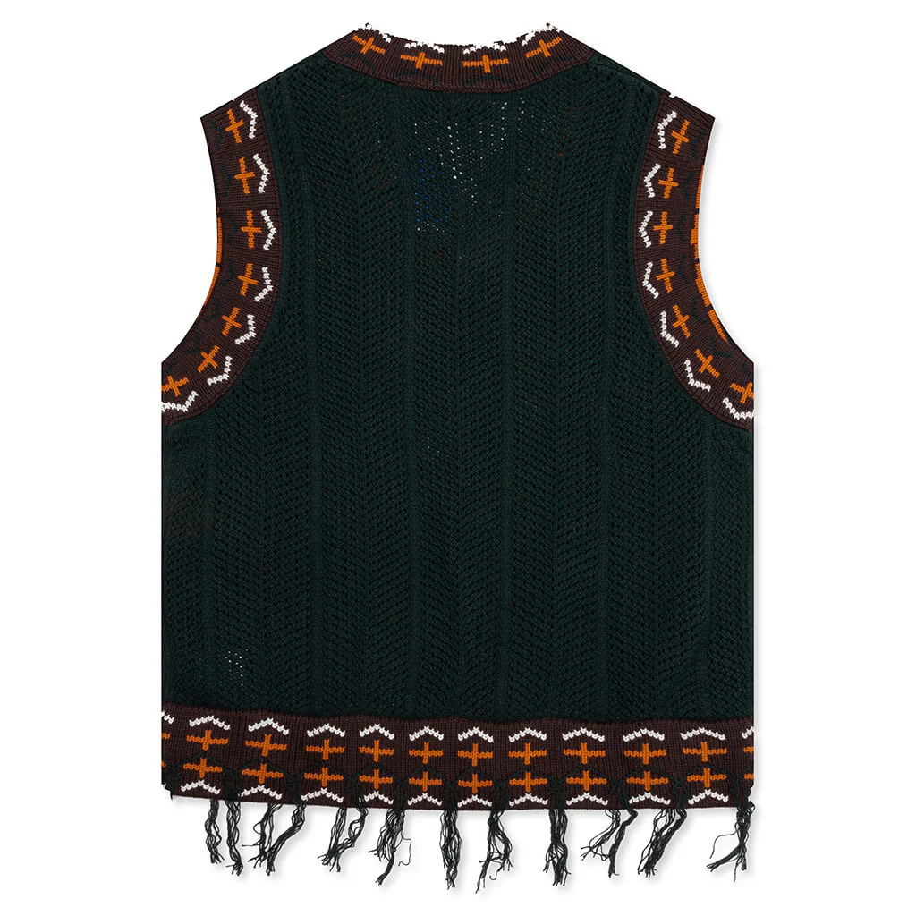Adidas Originals x CLOT Knit Vest by Edison Chen - Green Night - Image 2