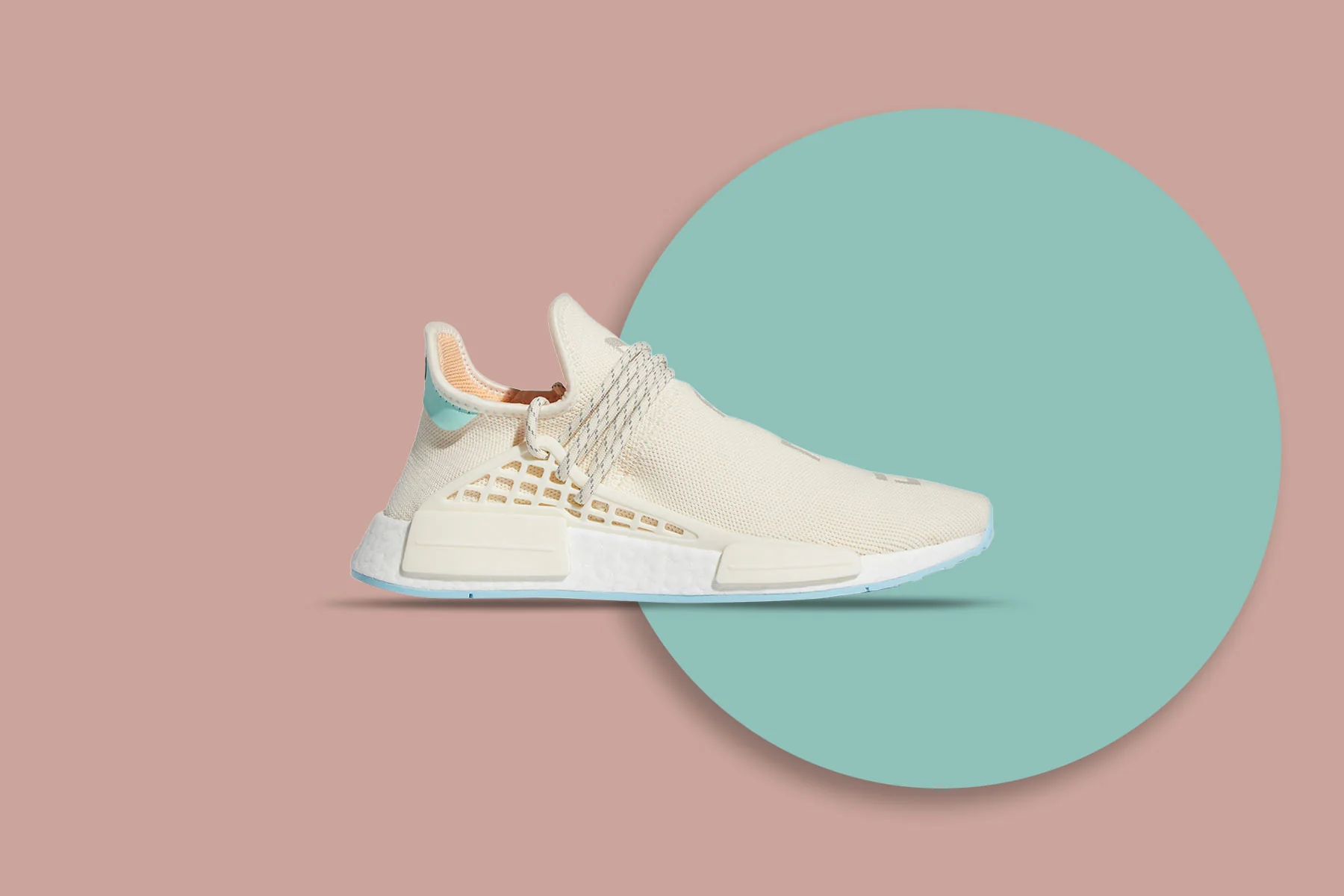 Pharrell Wiilliams NMD Hu 'N.E.R.D'- Chalk White/Glow Orange - Image 5