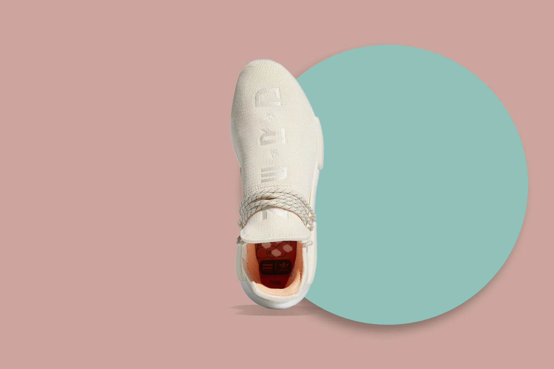 Pharrell Wiilliams NMD Hu 'N.E.R.D'- Chalk White/Glow Orange - Image 6