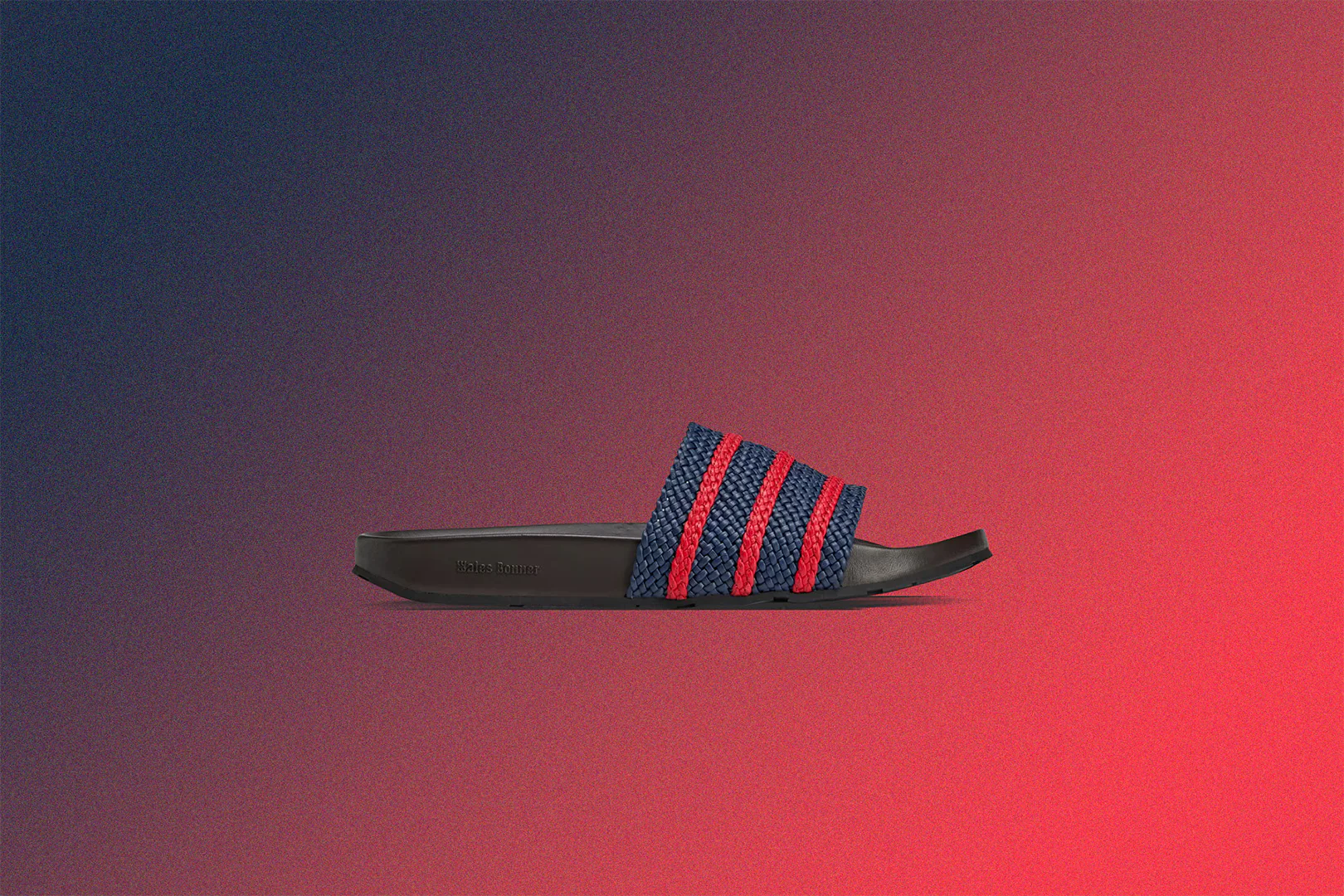 Adidas Originals x Wales Bonner Adilette - Night Indigo/Better Scarlet/Dark Brown - Image 2