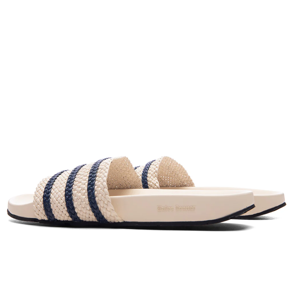Adidas Originals x Wales Bonner Adilette - Wonder White/Night Indigo - Image 3