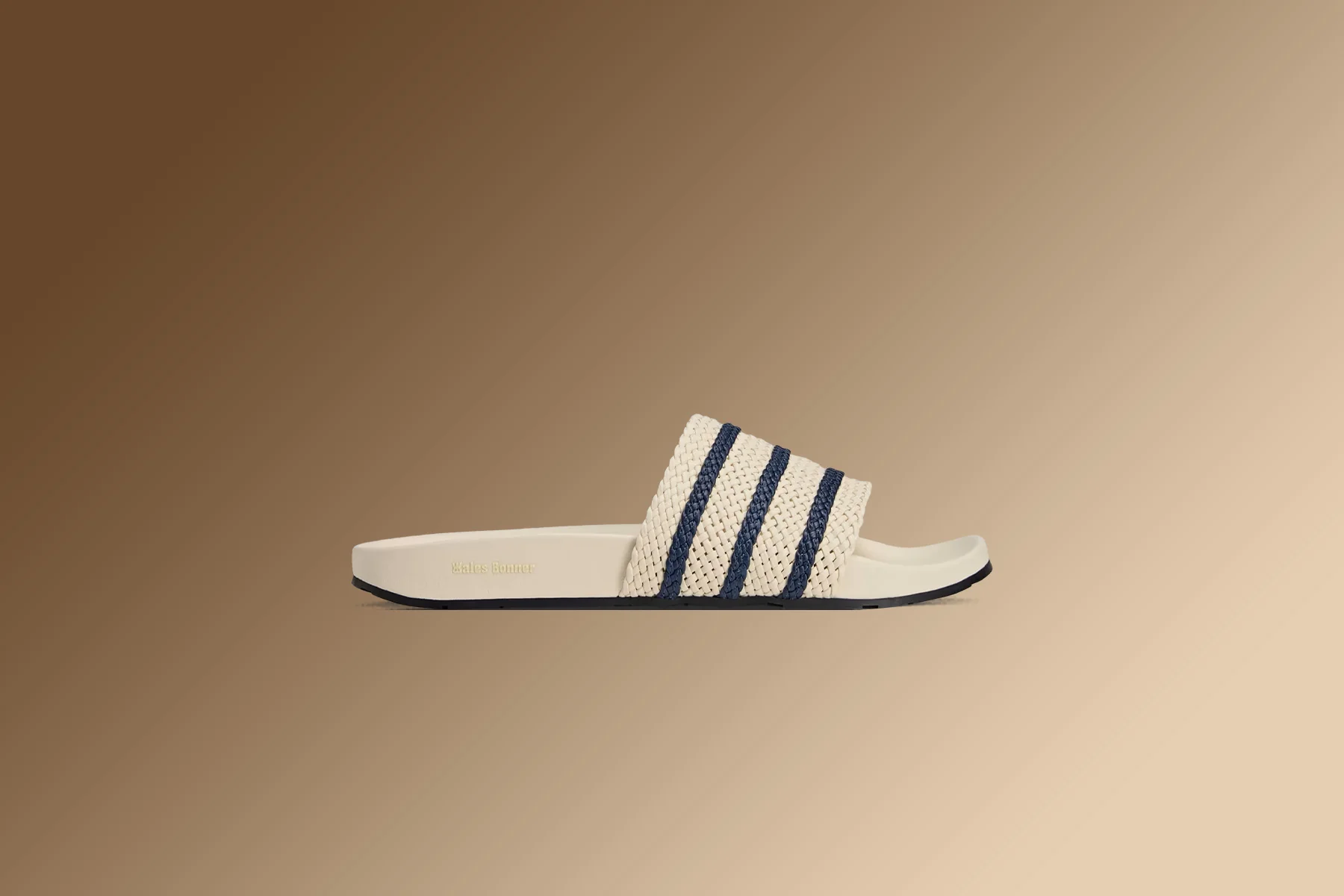 Adidas Originals x Wales Bonner Adilette - Wonder White/Night Indigo - Image 5