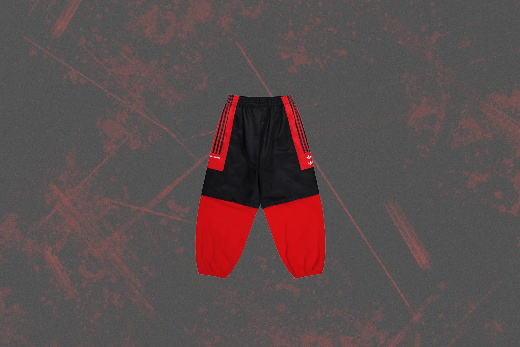 Adidas Originals x Willy Chavarria Fleece Track - Black/Red - Image 2