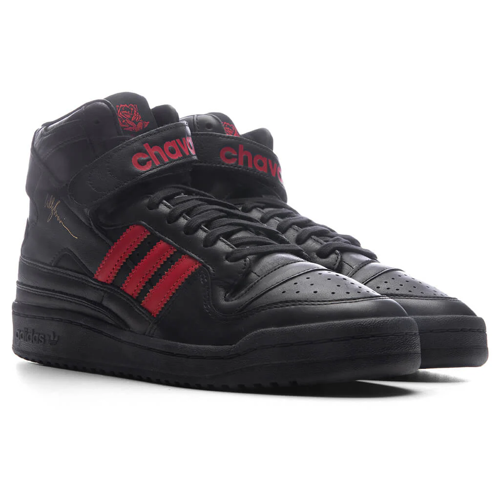 Adidas Originals x Willy Chavarria Forum 84 - Core Black/Core Black/Red - Image 2
