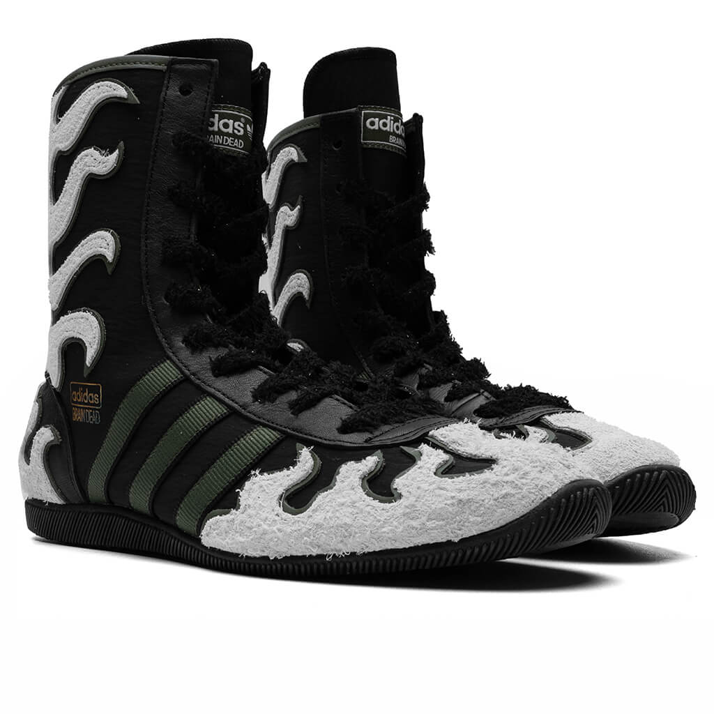 Adidas x Brain Dead Japan High - Core Black/Crystal White/Gold Metallic - Image 2