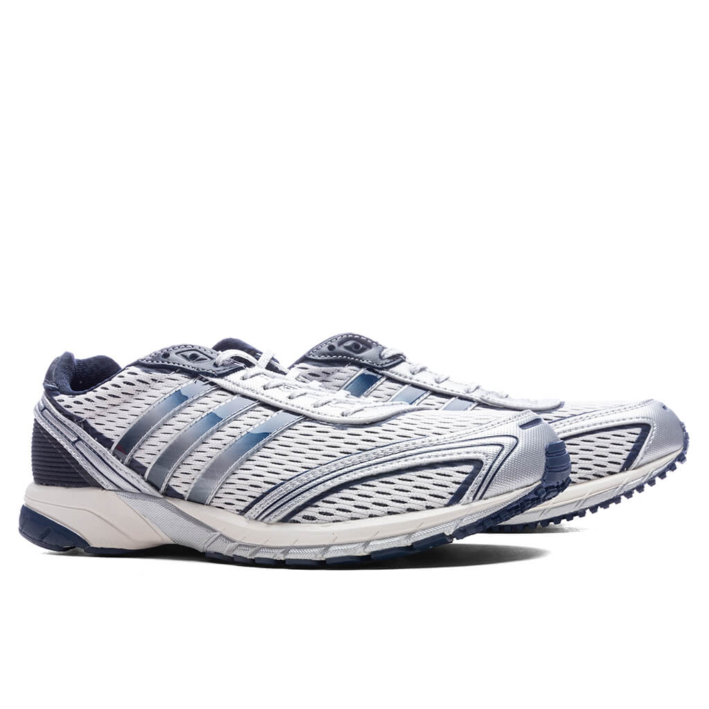 Adidas x Sporty & Rich Women's Adizero Adios - Cloud White/Collegiate Navy/Cloud White - Image 2