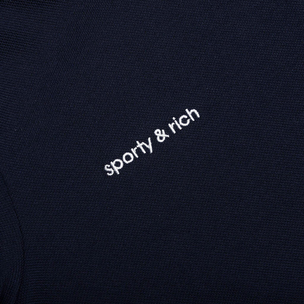 Women's Adidas x Sporty & Rich Polo T-Shirt - Night Navy - Image 4