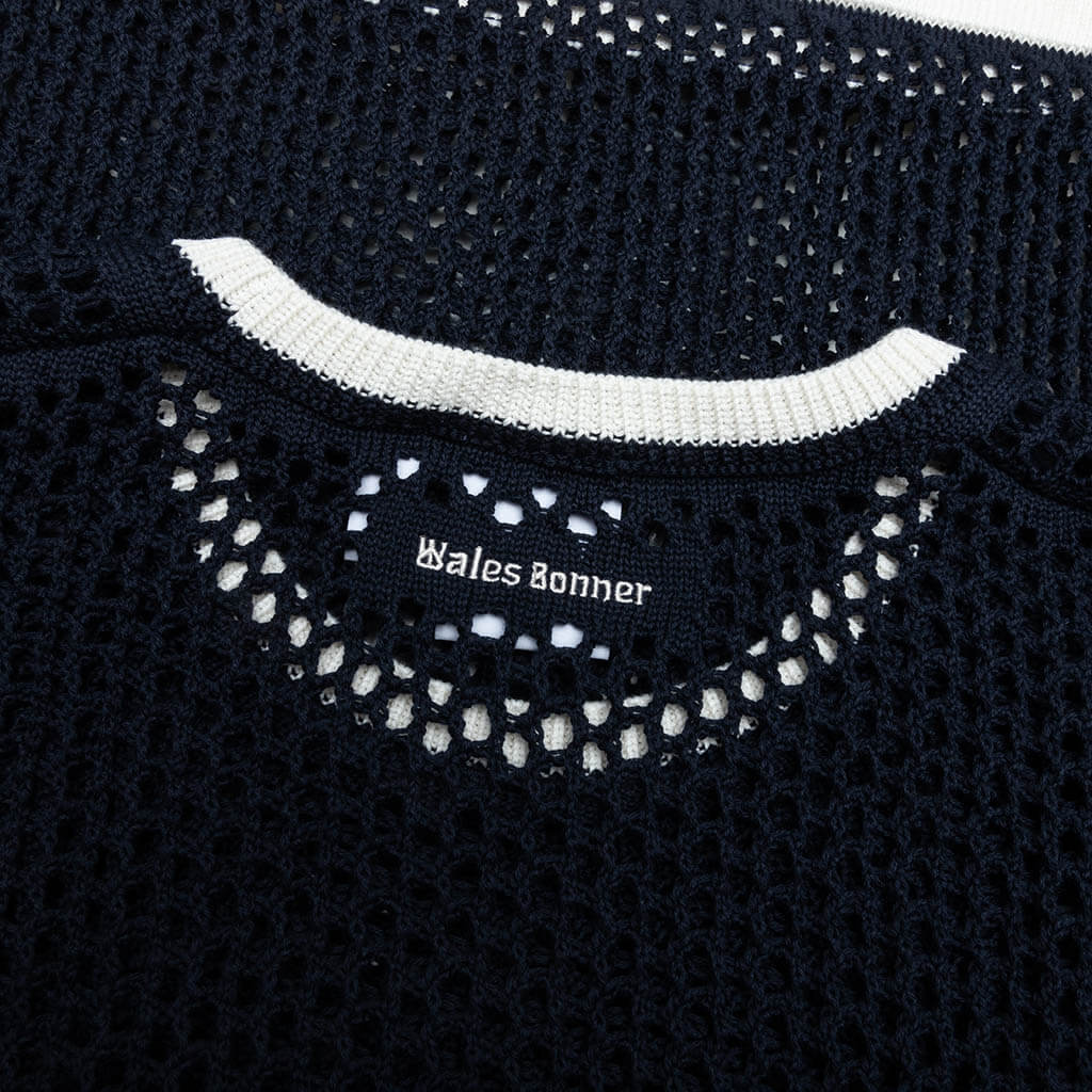 Adidas x Wales Bonner Knit Tee - Night Navy - Image 3