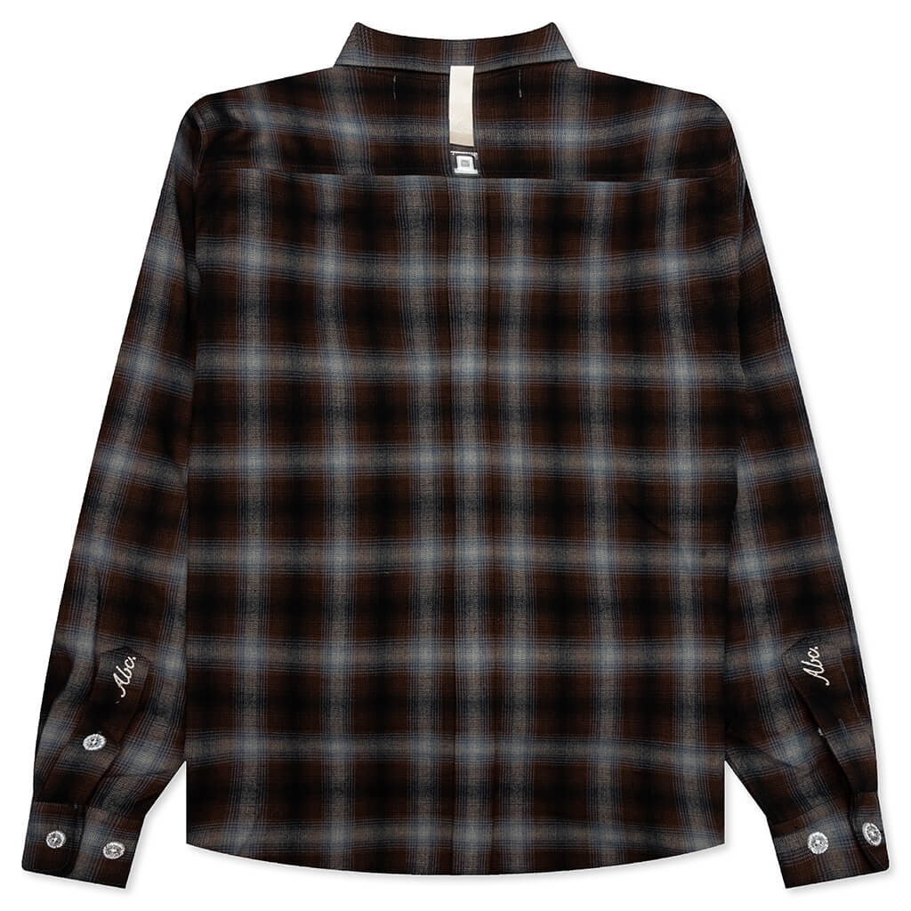 Abc. Flannel Plaid Puffer Quilted Jacket - Blue - Image 2