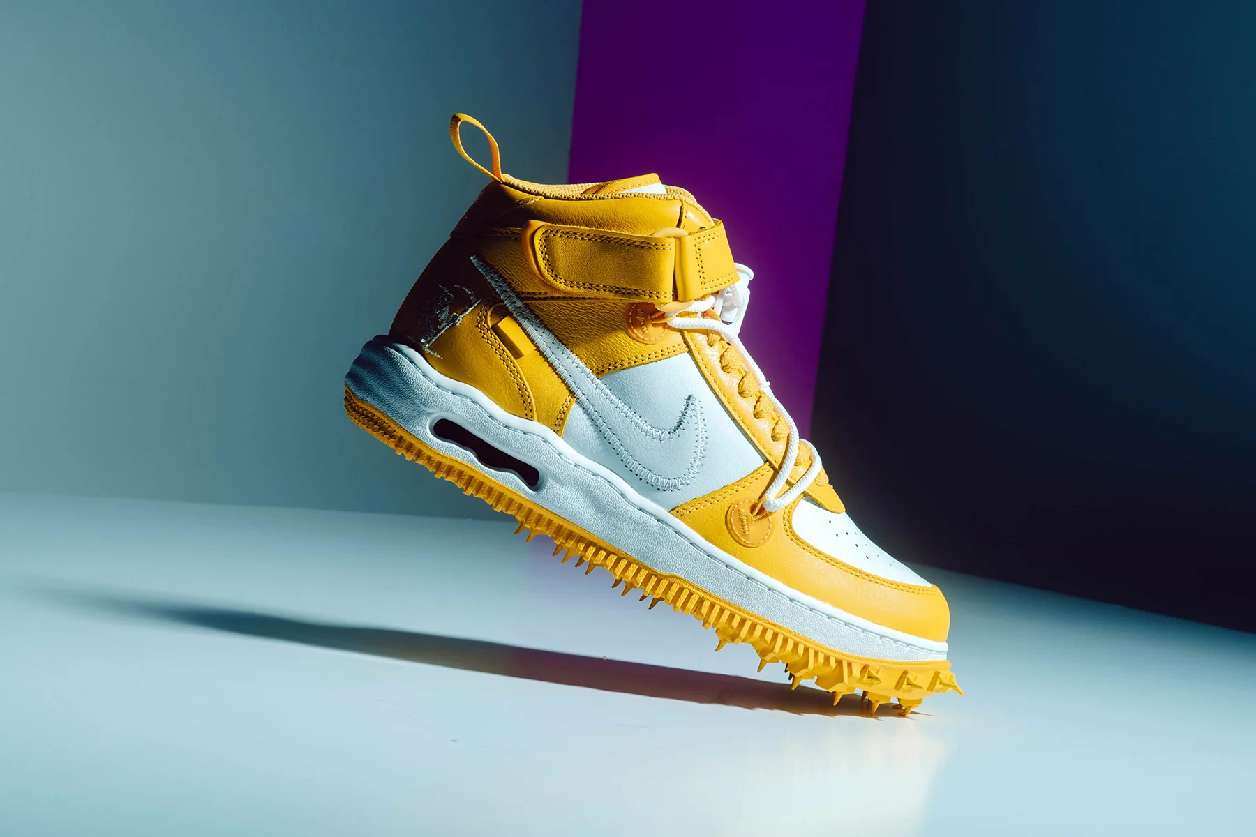 Air Force 1 Mid x Off-White - White/Varsity Maize - Image 5