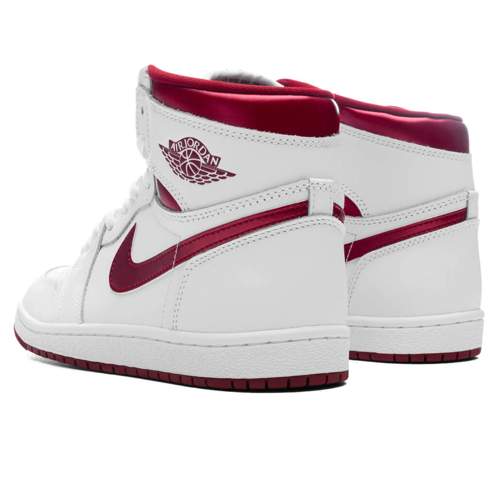 Air Jordan 1 High Retro '85 'Metallic Burgundy' - White/Team Red/White - Image 3