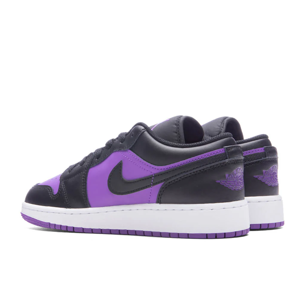 Air Jordan 1 Low (GS) - Purple Venom/Black/White - Image 4