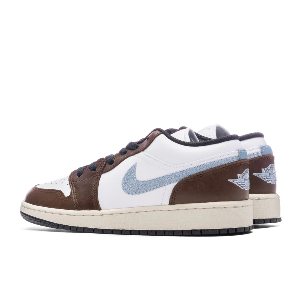 Air Jordan 1 Low SE (GS) - White/Blue Grey/Sail - Image 3
