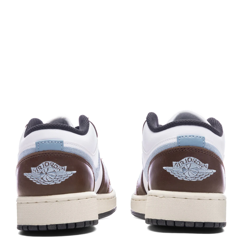 Air Jordan 1 Low SE (GS) - White/Blue Grey/Sail - Image 4