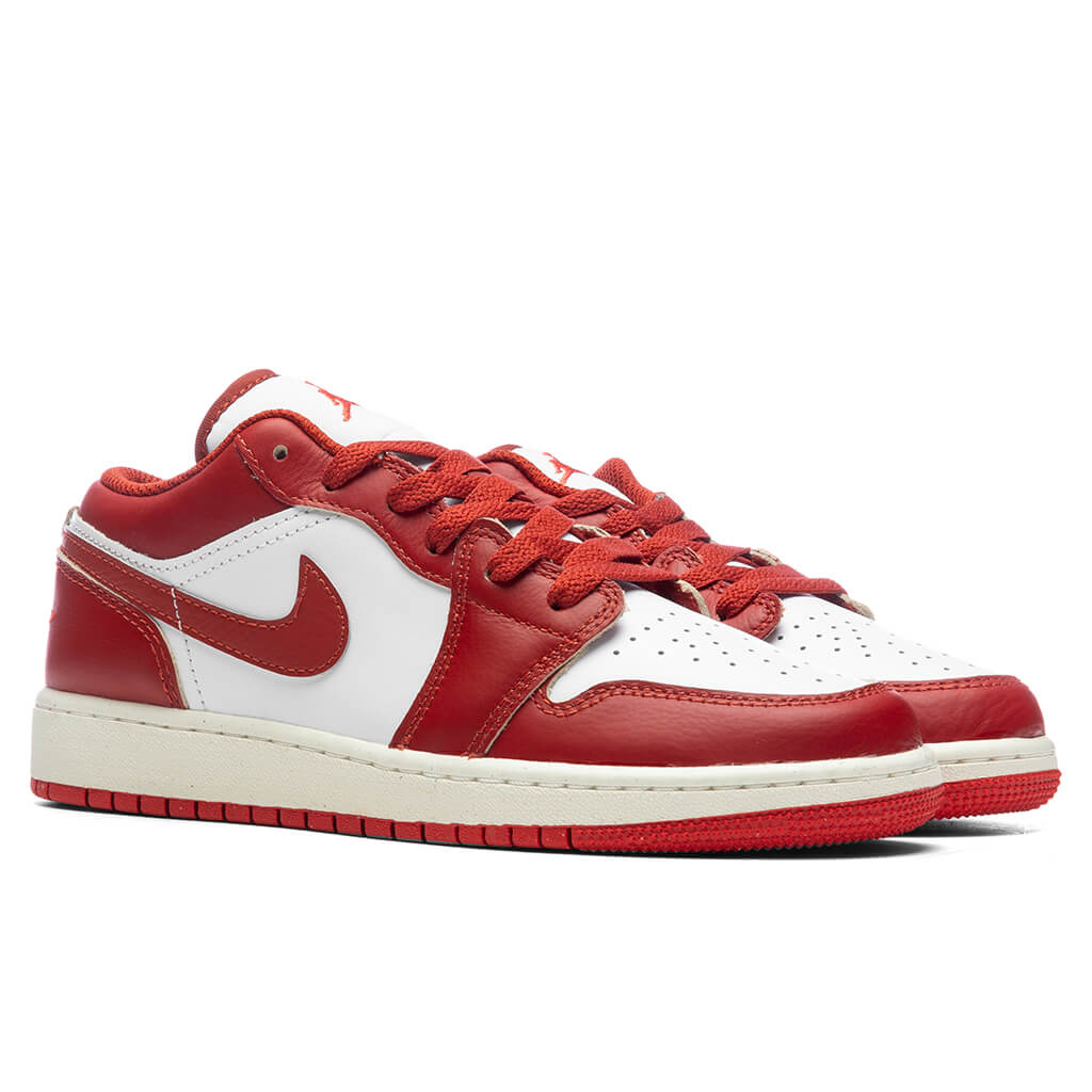 Air Jordan 1 Low SE (GS) - White/Dune Red/Lobster - Image 2