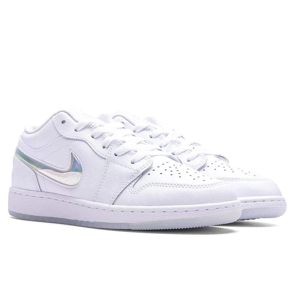 Air Jordan 1 Low SE (GS) - White/Ice Blue - Image 2