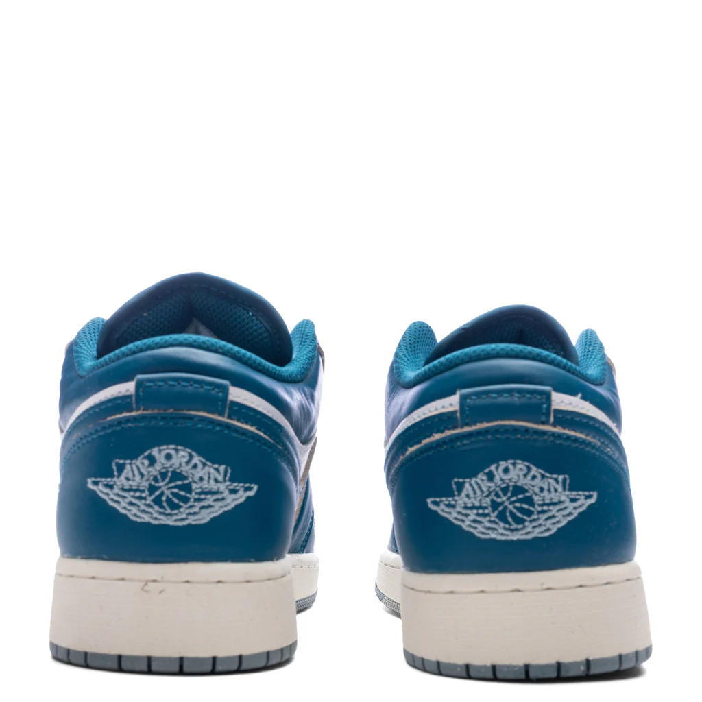 Air Jordan 1 Low SE (GS) - White/Industrial Blue/Blue Grey - Image 4