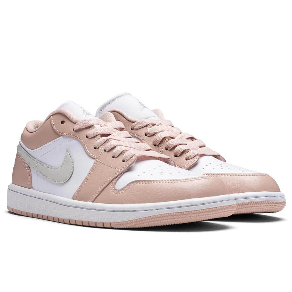 Women's Air Jordan 1 Low - White/Light Bone/Particle Beige - Image 2