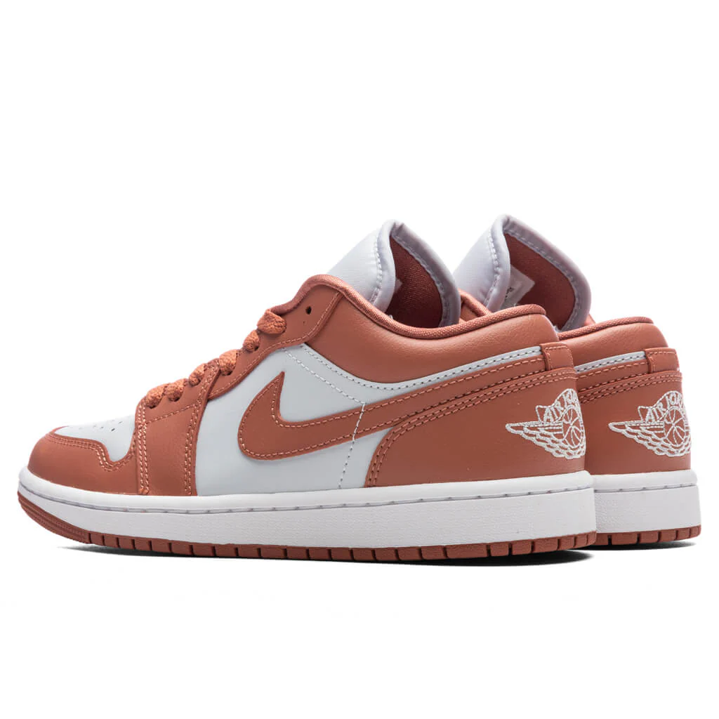 Women's Air Jordan 1 Low 'Pink Salmon' - Pure Platinum/Sky J Orange/White - Image 3
