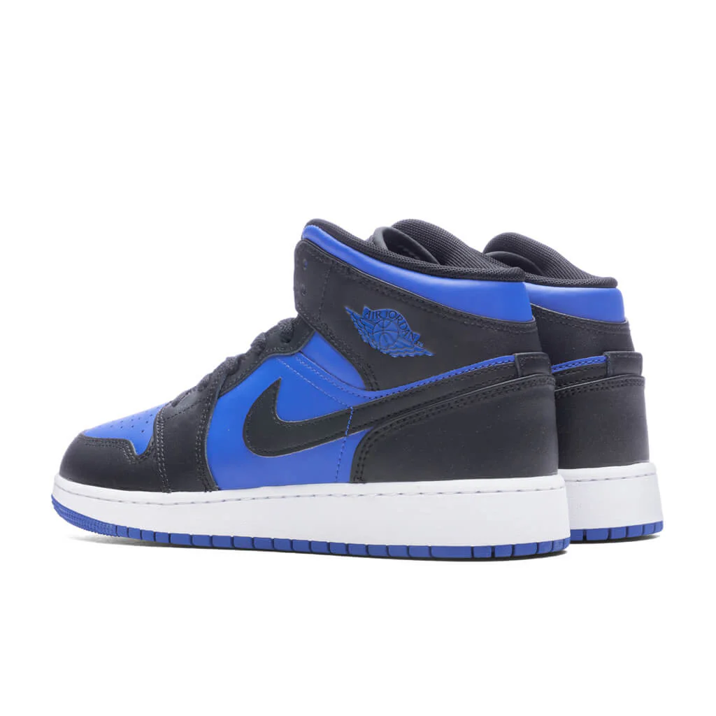 Air Jordan 1 Mid (GS) - Black/Royal Blue/Black - Image 3