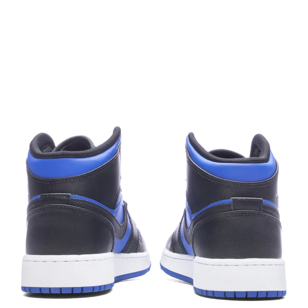 Air Jordan 1 Mid (GS) - Black/Royal Blue/Black - Image 4