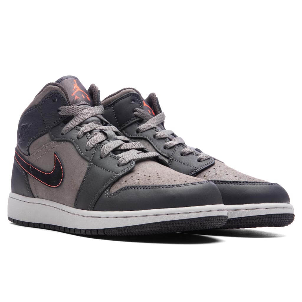 Air Jordan 1 Mid SE BG (GS) - Night Stadium/Black/Flat Pewter - Image 2