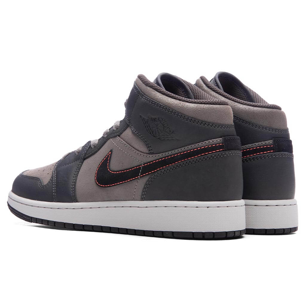 Air Jordan 1 Mid SE BG (GS) - Night Stadium/Black/Flat Pewter - Image 3
