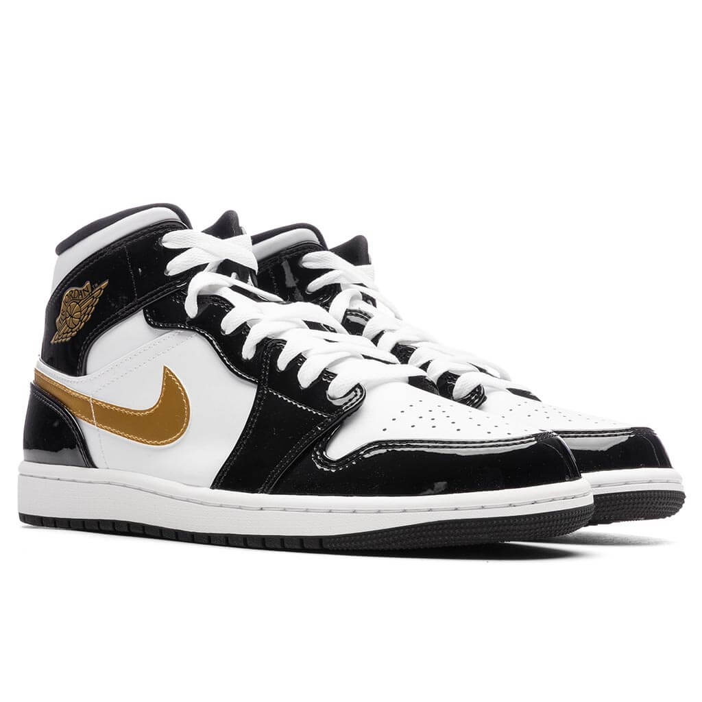 Air Jordan 1 Mid SE - Black/Metallic Gold/White - Image 2