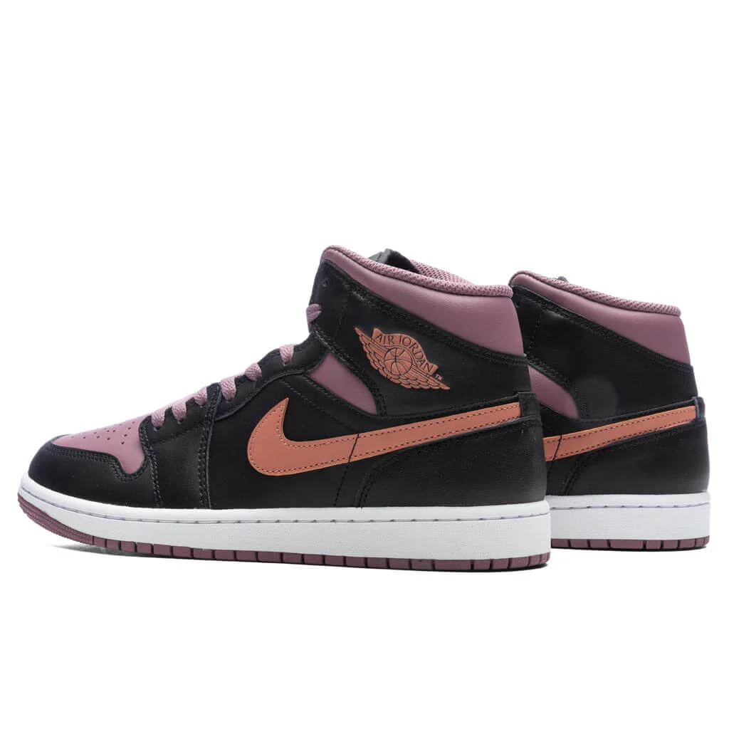 Air Jordan 1 Mid SE - Black/Sky J Orange/White - Image 3