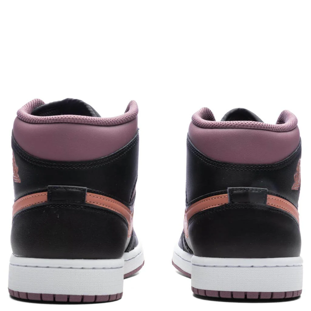 Air Jordan 1 Mid SE - Black/Sky J Orange/White - Image 4