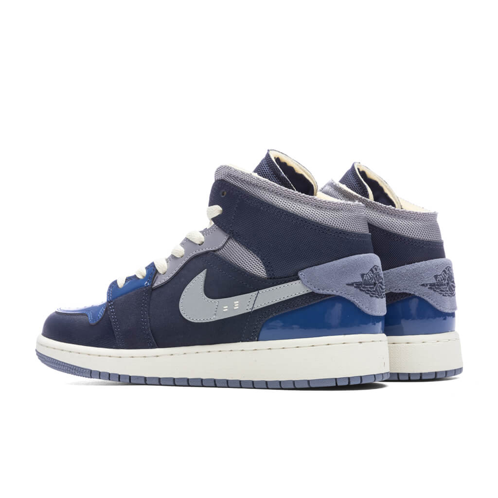 Air Jordan 1 Mid SE Craft (GS) - Obsidian/White/French Blue - Image 3