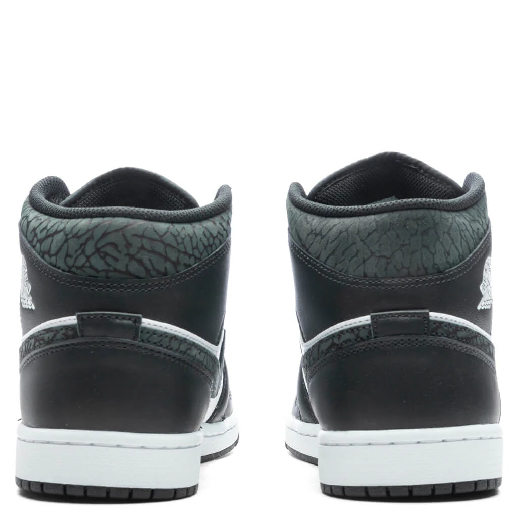 Air Jordan 1 Mid SE - Off Noir/Black/White - Image 4