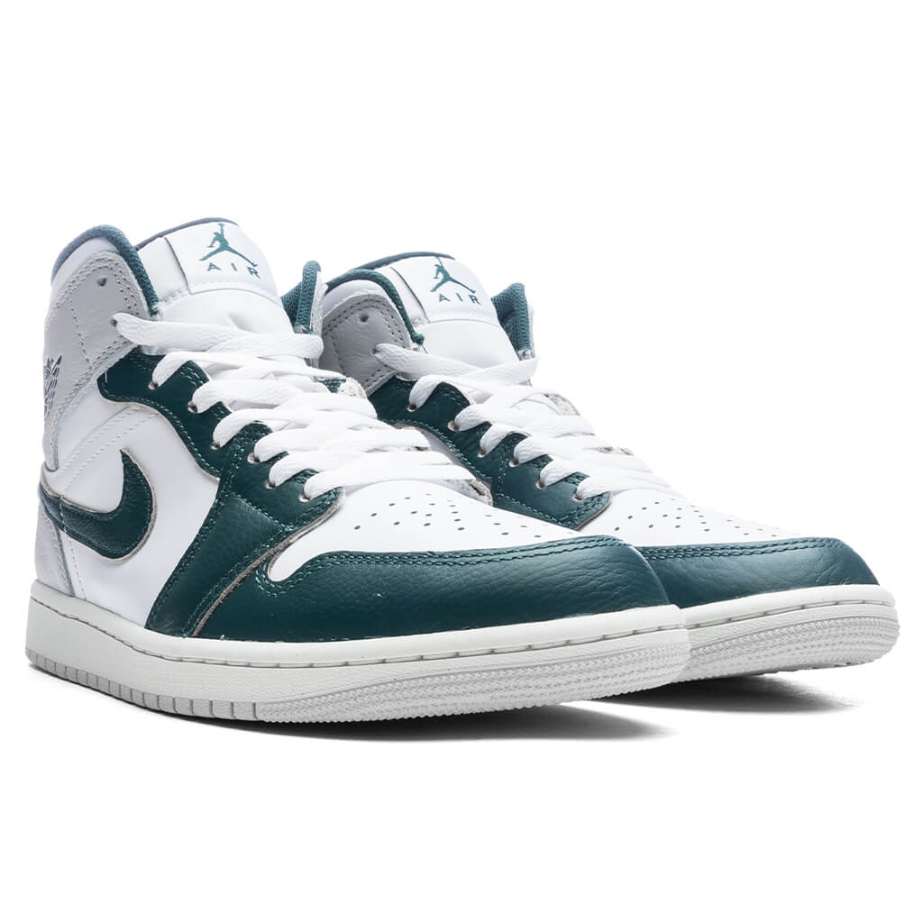 Air Jordan 1 Mid SE - White/Oxidized Green/Sail - Image 2