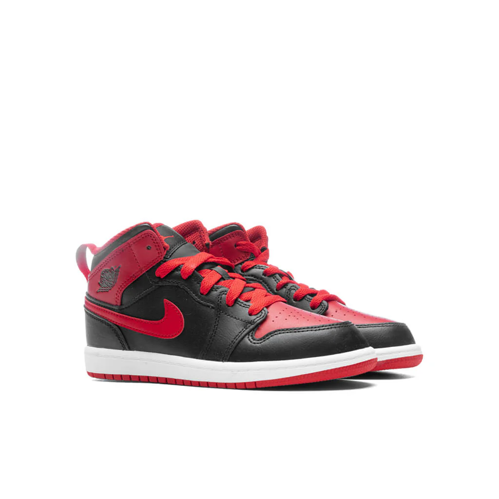 Air Jordan 1 Mid (TD) - Black/Fire Red/White - Image 2