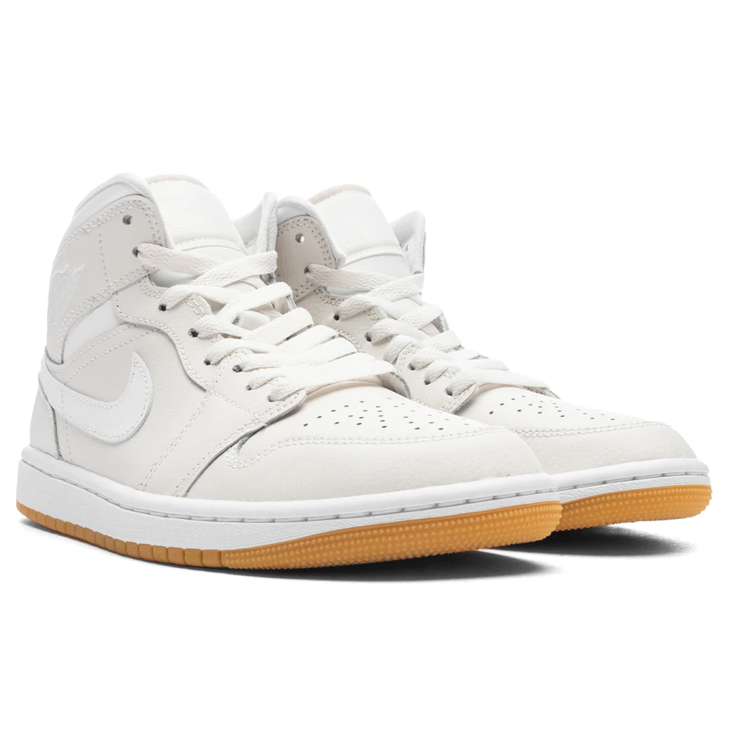 Women's Air Jordan 1 Mid - Phantom/White/Gum Light - Image 2