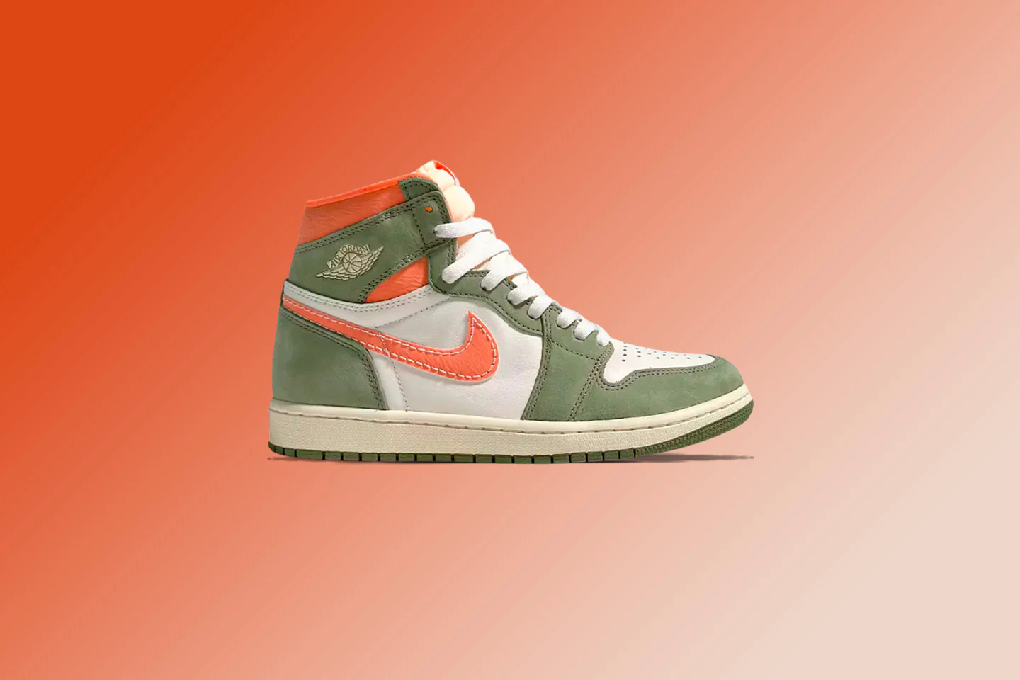 Air Jordan 1 Retro Hi OG Craft - Celadon/Sky J Light Olive/Bright Mandarin - Image 5