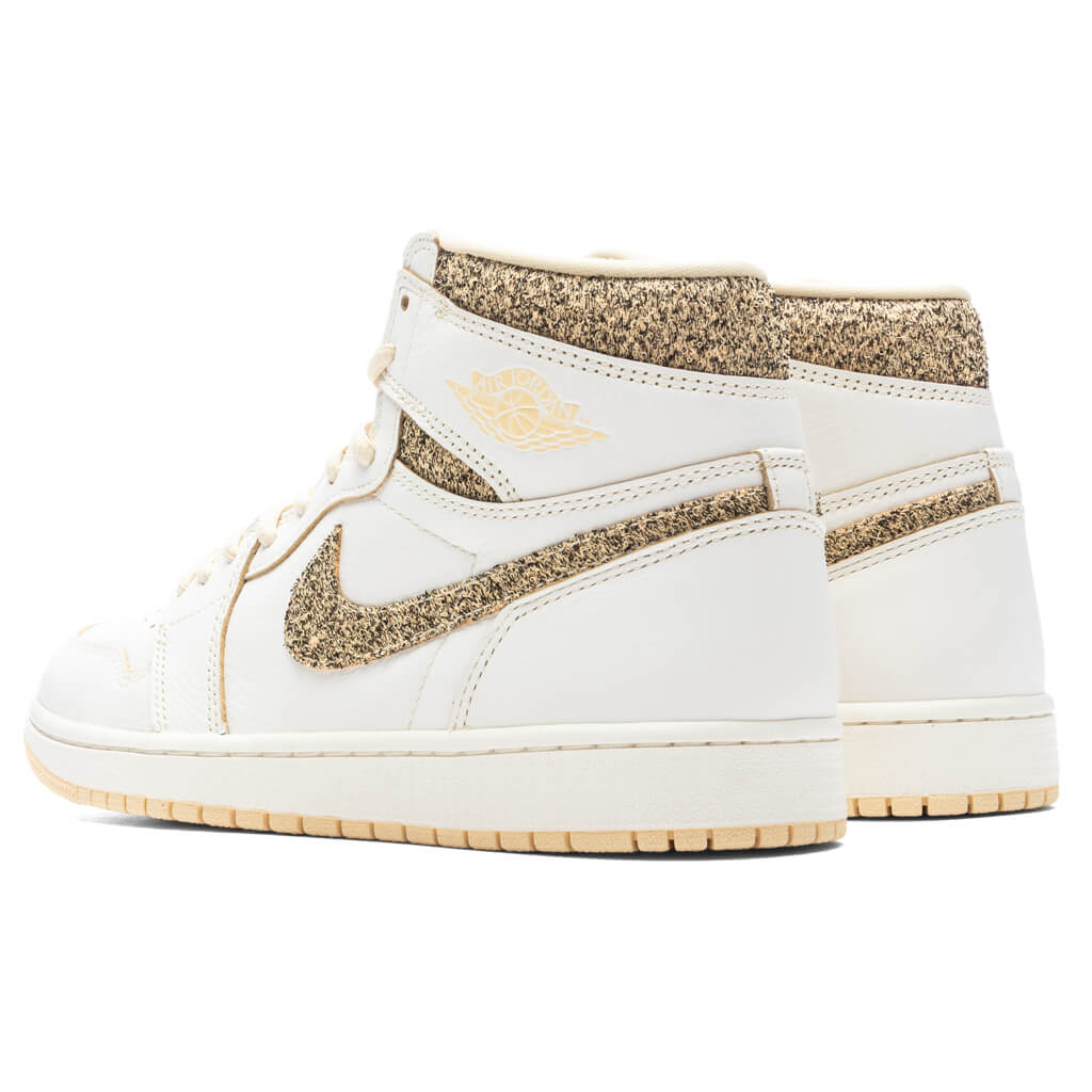 Air Jordan 1 Retro High OG Craft Vibrations of Naija - Sail/Pale Vanilla/Black - Image 3