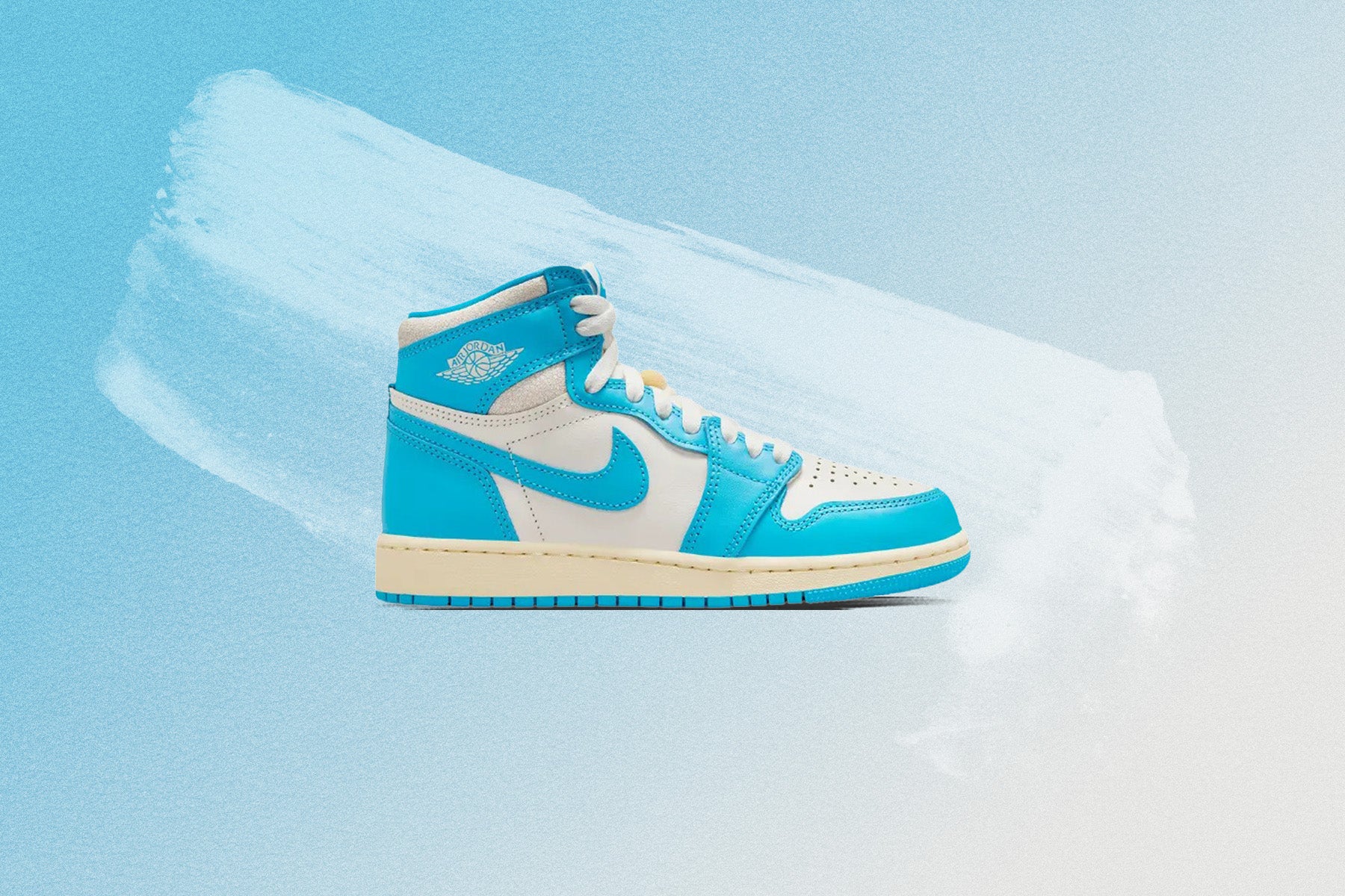 Air Jordan 1 Retro High OG 'UNC Reimagined' (GS) - Dark Powder Blue/Sail - Image 5