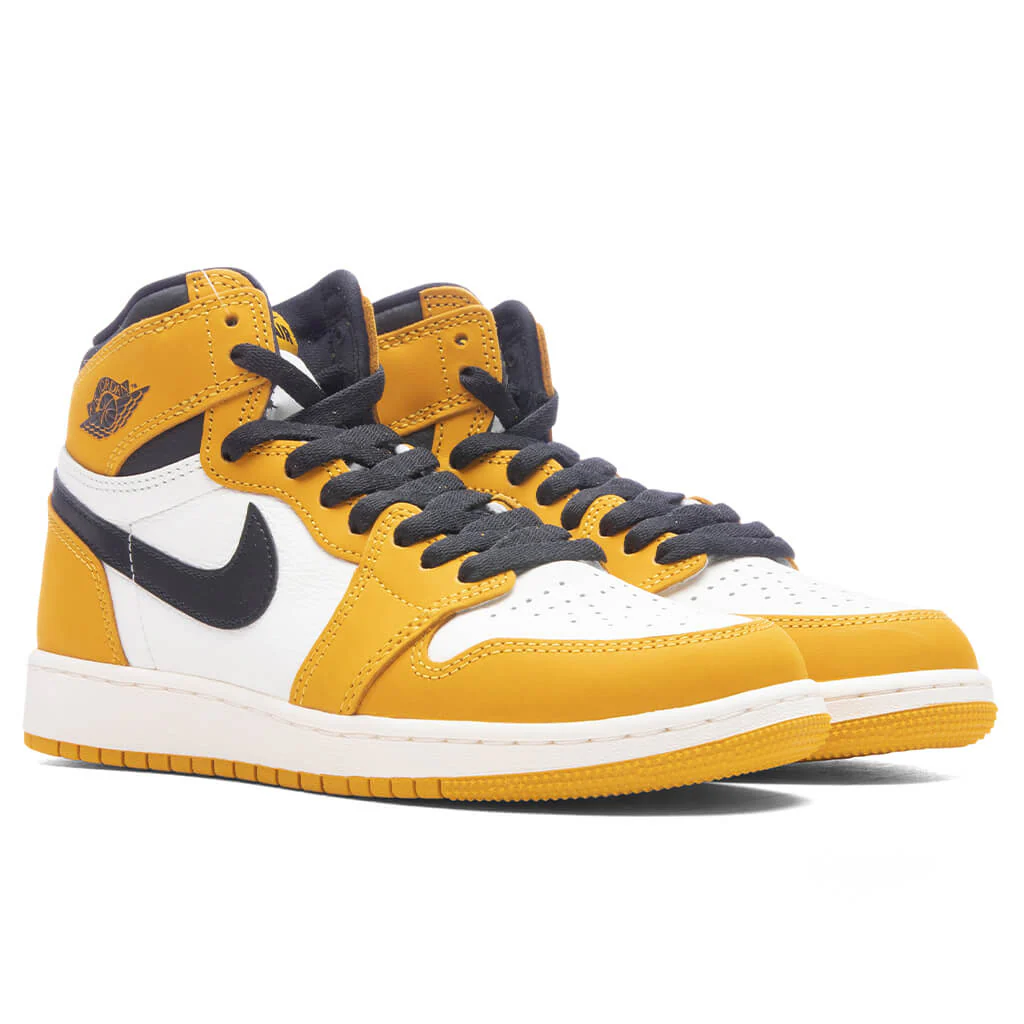 Air Jordan 1 Retro High OG (GS) 'Yellow Ochre' - Yellow Ochre/Black/Sail - Image 2