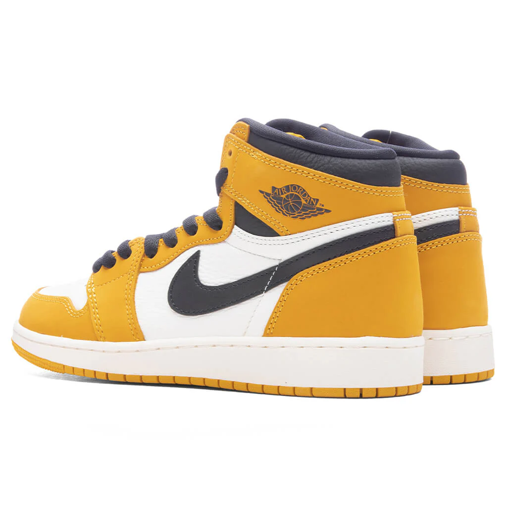 Air Jordan 1 Retro High OG (GS) 'Yellow Ochre' - Yellow Ochre/Black/Sail - Image 3