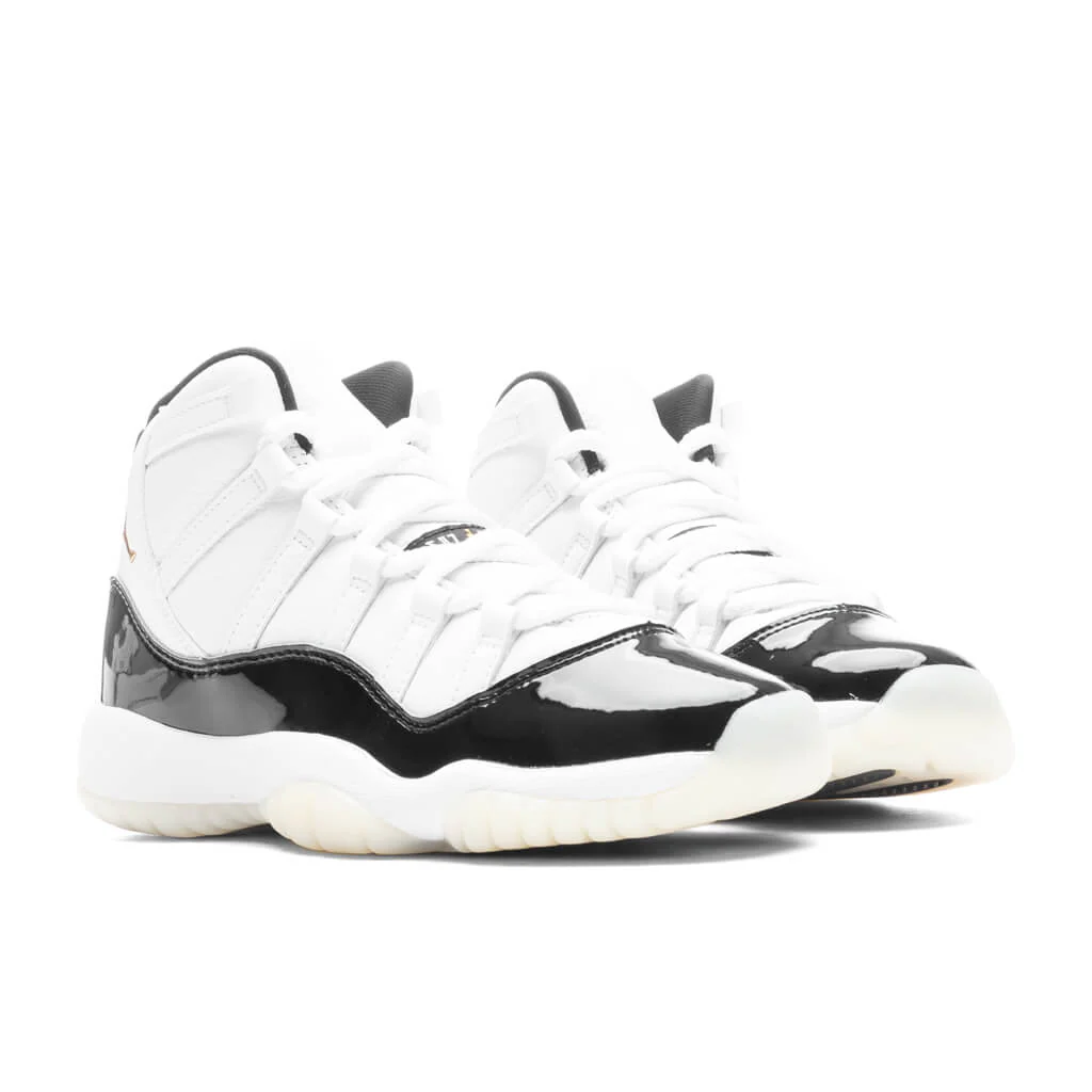 Air Jordan 11 Retro (GS) 'Gratitude/Defining Moments' - White/Metallic Gold/Black - Image 2