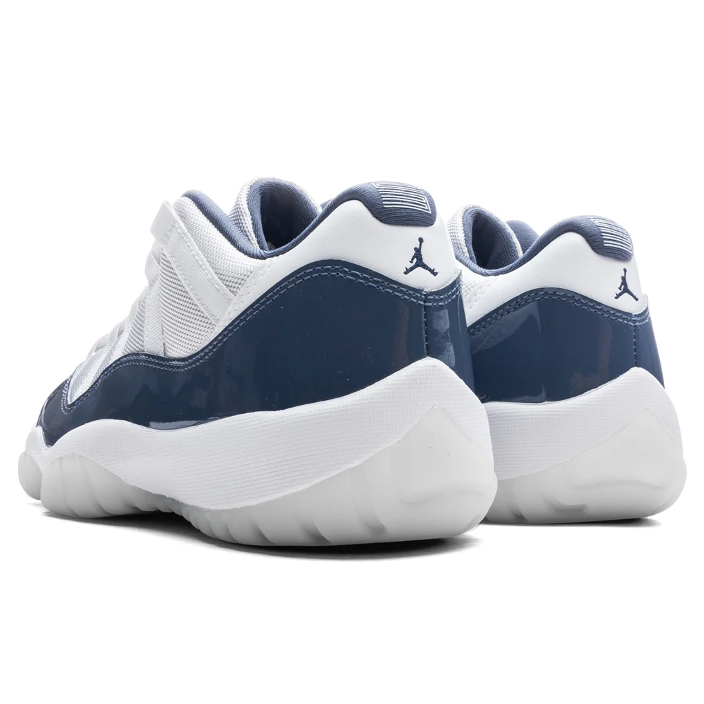 Air Jordan 11 Retro Low - White/Midnight Navy/Diffused Blue - Image 3