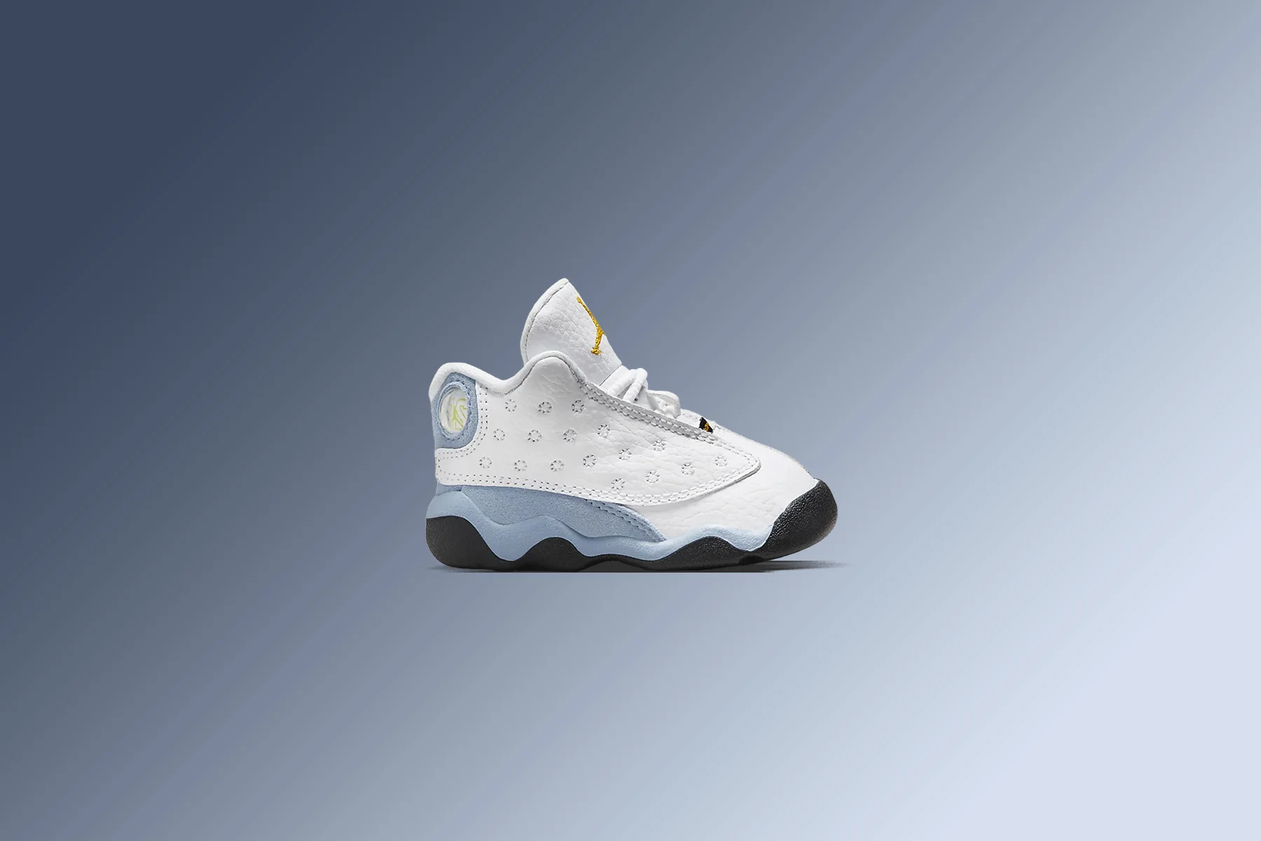 Air Jordan 13 Retro (TD) - White/Yellow Ochre/Blue Grey - Image 5