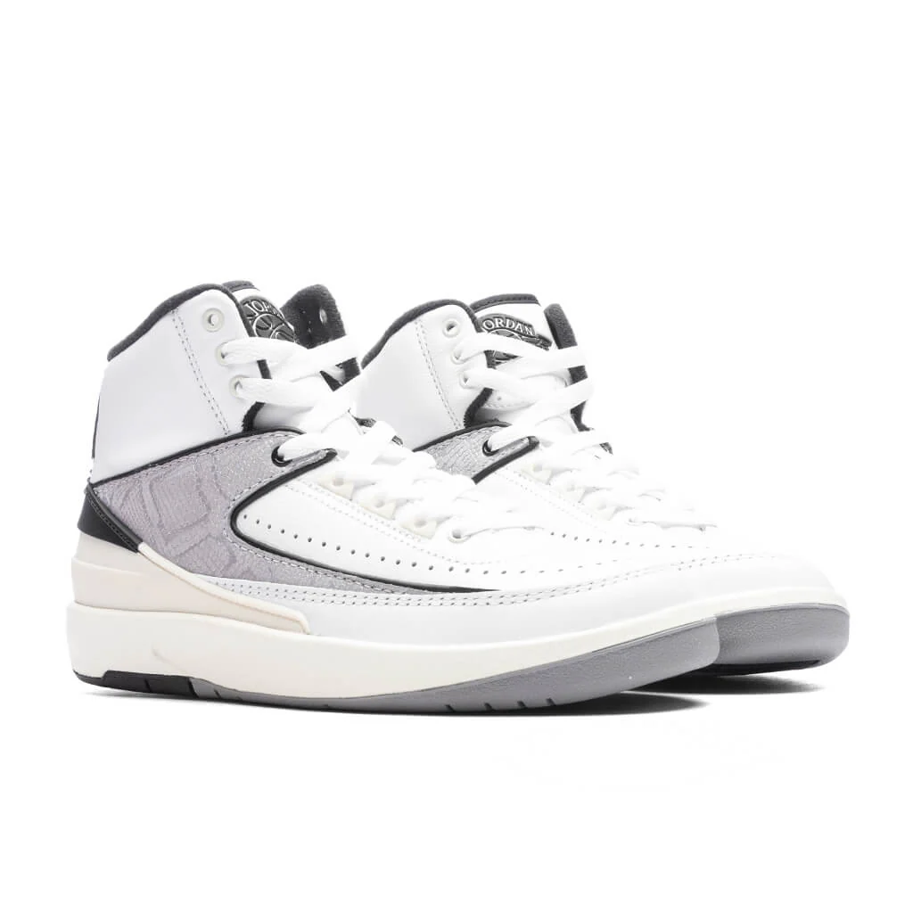 Air Jordan 2 Retro (GS) 'Python' - White/Fire Red/Cement Grey - Image 2