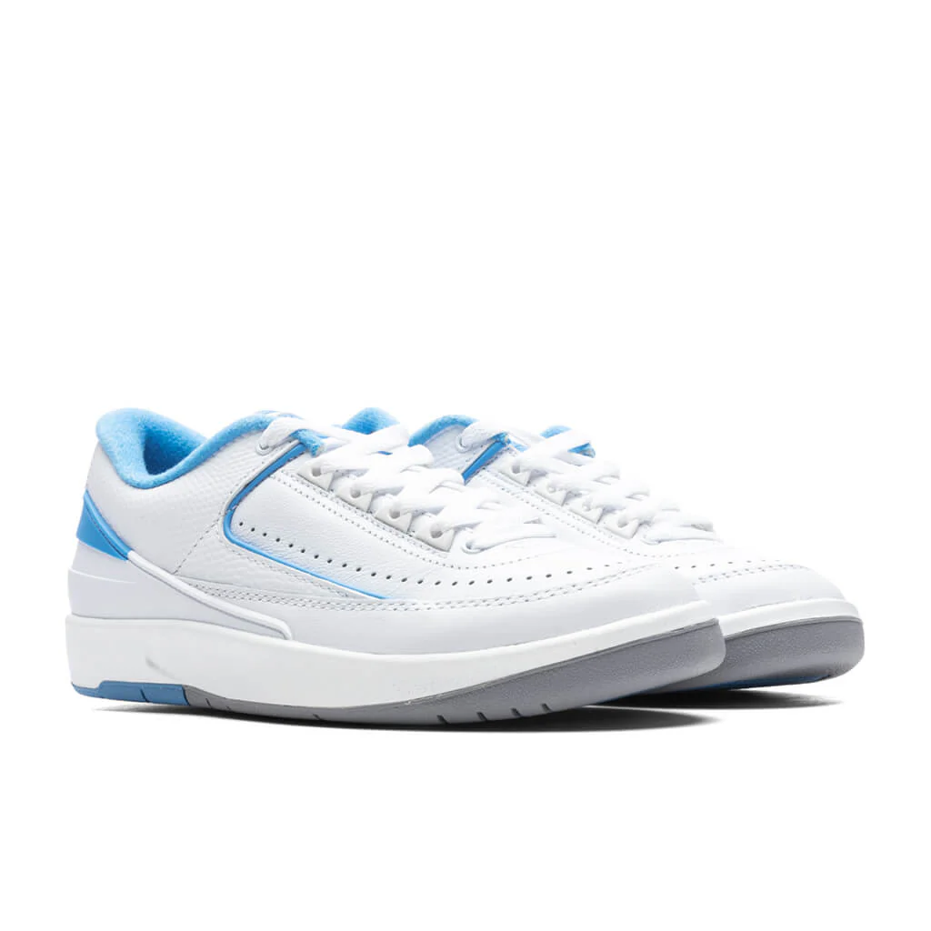 Air Jordan 2 Retro Low (GS) - White/University Blue/Cement Grey - Image 2