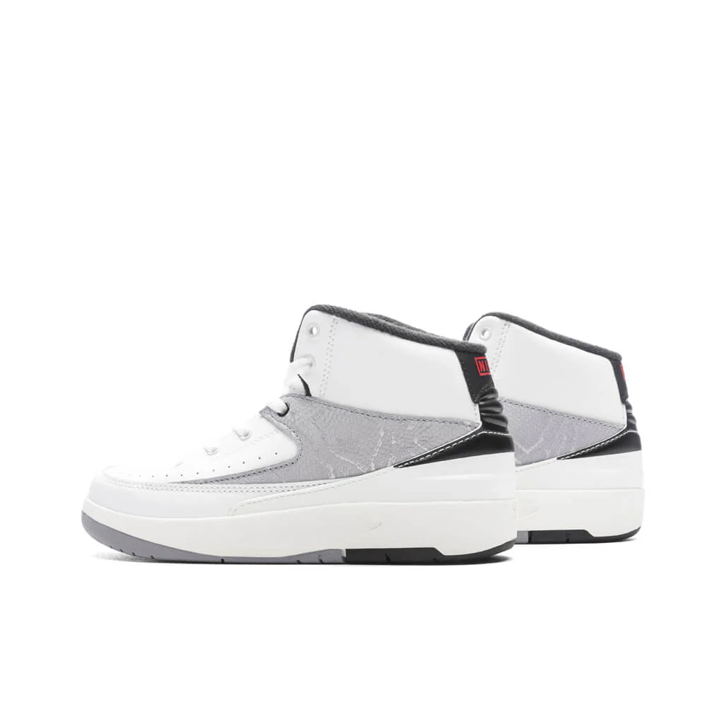 Air Jordan 2 Retro (PS) 'Python' - White/Fire Red/Cement Grey - Image 3