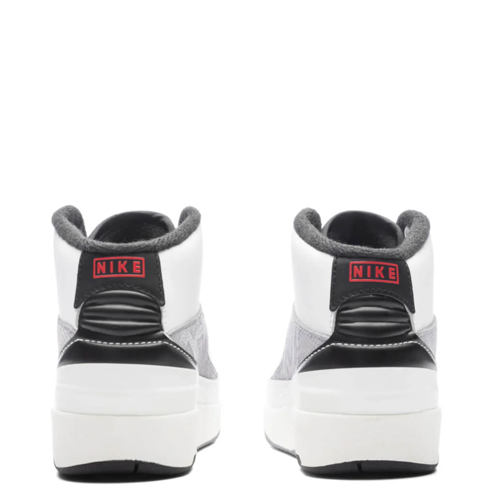 Air Jordan 2 Retro (PS) 'Python' - White/Fire Red/Cement Grey - Image 4
