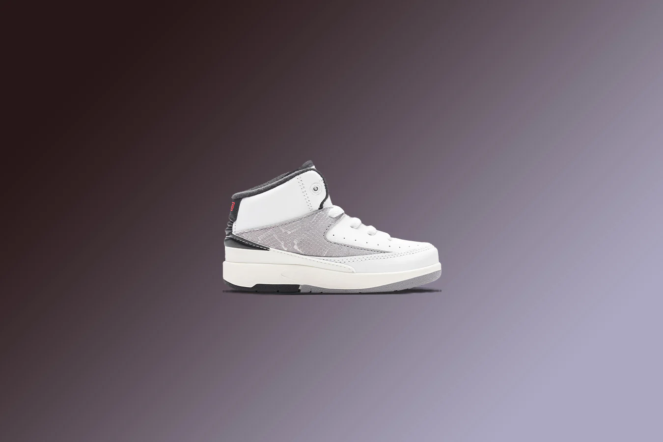 Air Jordan 2 Retro (TD) 'Python' - White/Fire Red/Cement Grey - Image 5