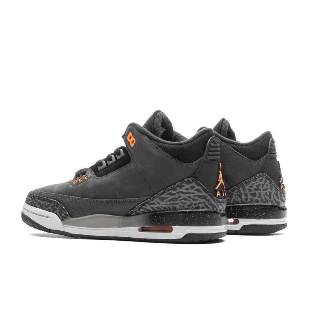 Air Jordan 3 Retro (GS) 'Fear' - Night Stadium/Total Orange/Black - Image 3